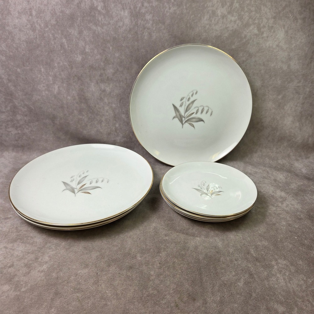 Kaysons Fine China Golden Rhapsody 8 Piece Set Dinner & Dessert Plates Japan